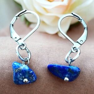 🆕 Gemstone Dangle Earrings Stainless Steel